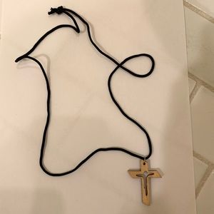 Wooden Cross Necklace